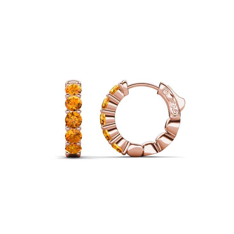 Anika 0.80 ctw Citrine (3.00 mm) Huggie Earrings 