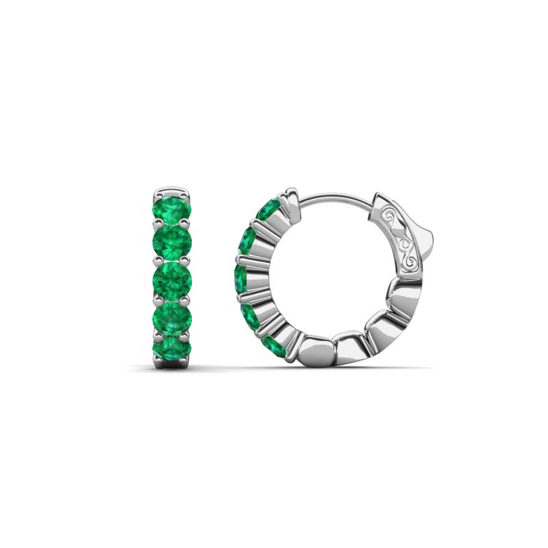 Anika 1.00 ctw Emerald (3.00 mm) Huggie Earrings 