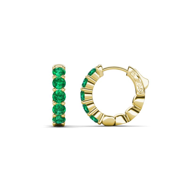 Anika 1.00 ctw Emerald (3.00 mm) Huggie Earrings 