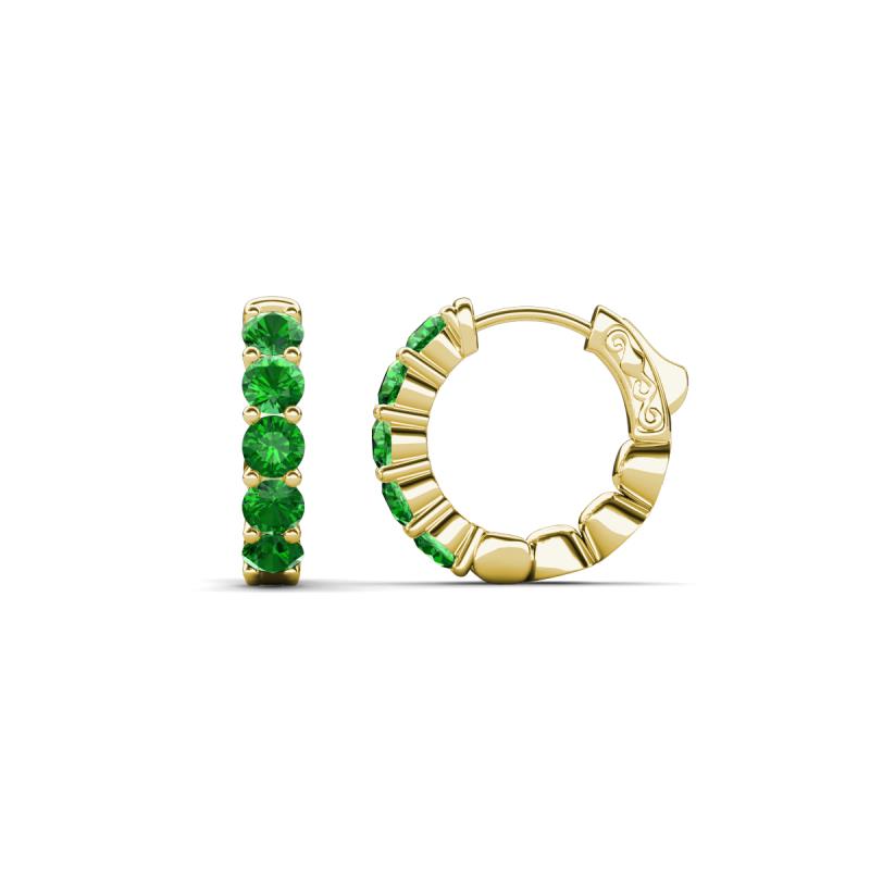 Anika 1.16 ctw Green Garnet (3.00 mm) Huggie Earrings 