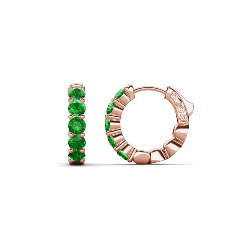Anika 1.16 ctw Green Garnet (3.00 mm) Huggie Earrings 
