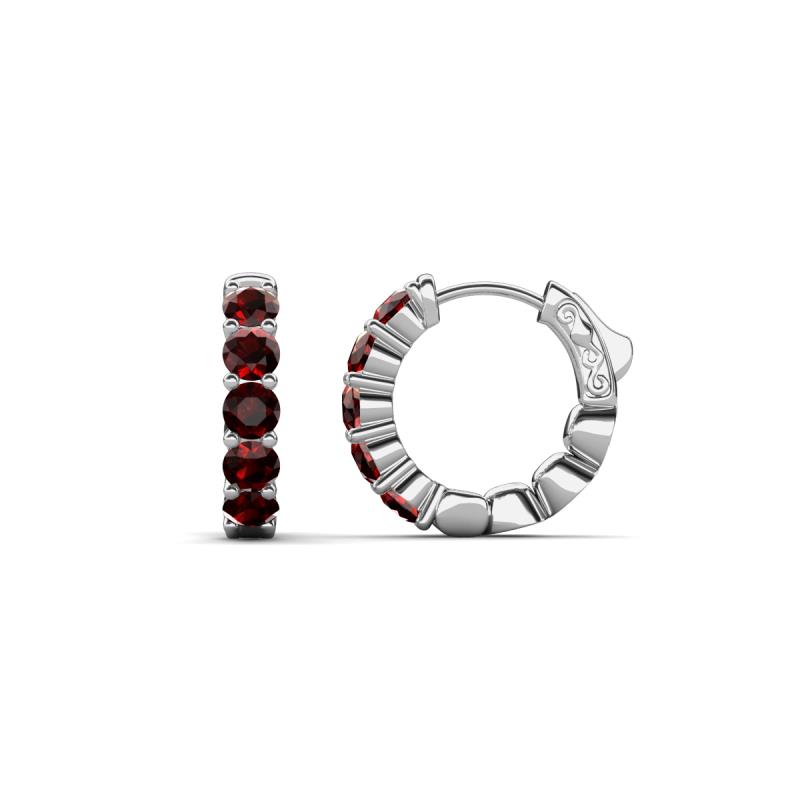 Anika 1.16 ctw Red Garnet (3.00 mm) Huggie Earrings 