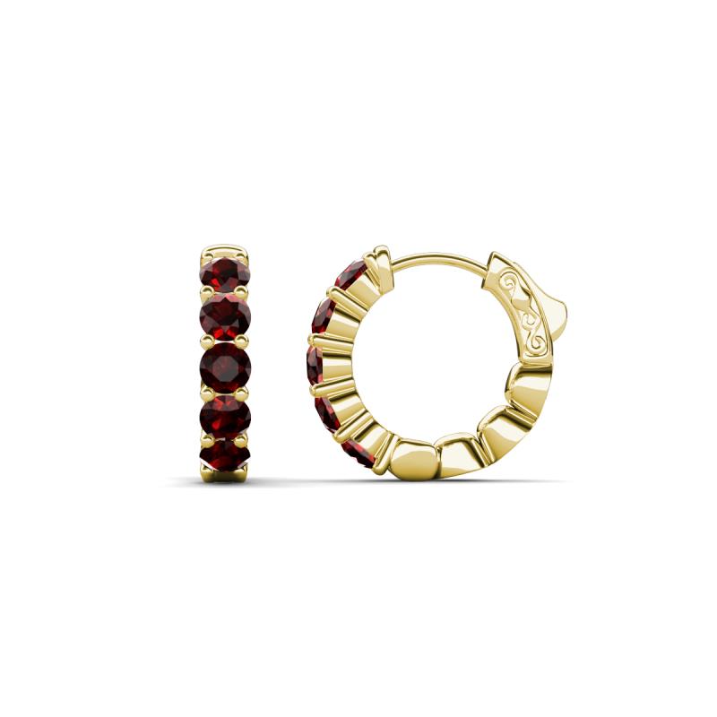 Anika 1.16 ctw Red Garnet (3.00 mm) Huggie Earrings 