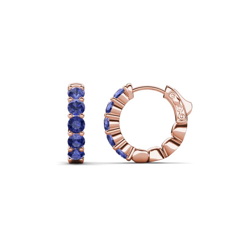 Anika 0.80 ctw Iolite (3.00 mm) Huggie Earrings 