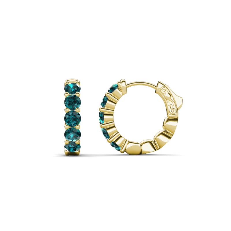 Anika 1.10 ctw London Blue Topaz (3.00 mm) Huggie Earrings 