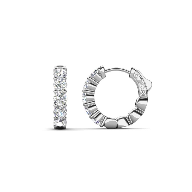 Anika 0.90 ctw Moissanite (3.00 mm) Huggie Earrings 