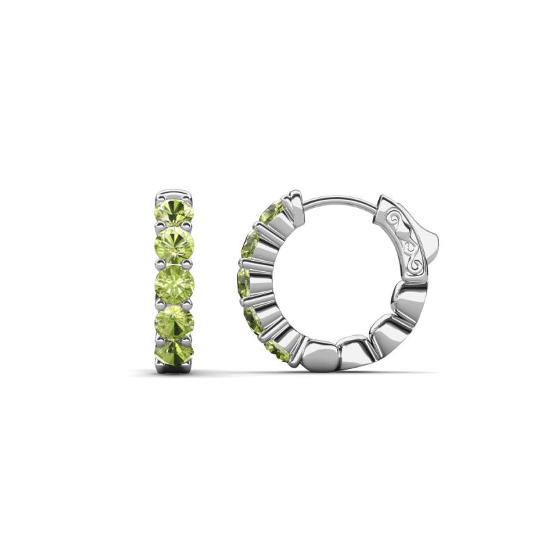 Anika 1.16 ctw Peridot (3.00 mm) Huggie Earrings 