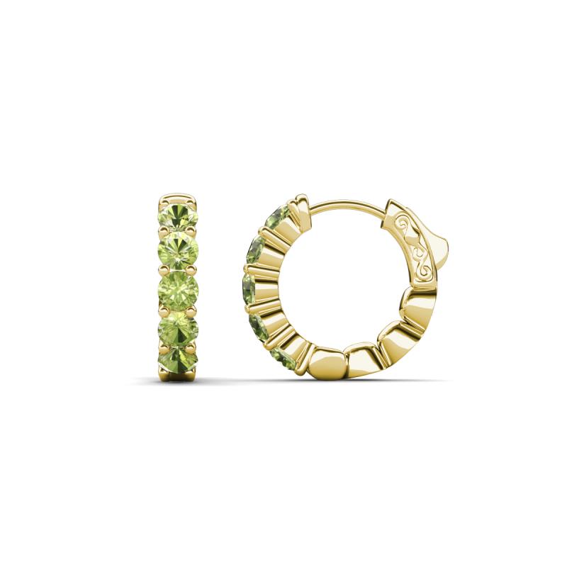 Anika 1.16 ctw Peridot (3.00 mm) Huggie Earrings 