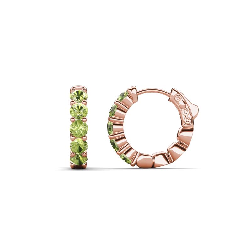 Anika 1.16 ctw Peridot (3.00 mm) Huggie Earrings 