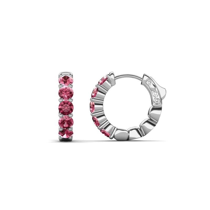 Anika 0.80 ctw Pink Tourmaline (3.00 mm) Huggie Earrings 