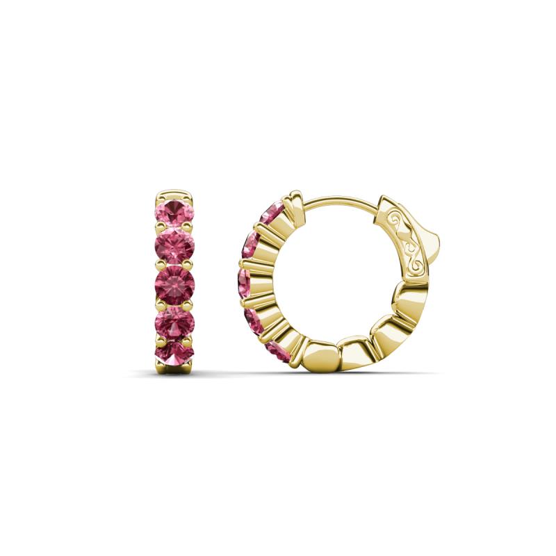 Anika 0.80 ctw Pink Tourmaline (3.00 mm) Huggie Earrings 