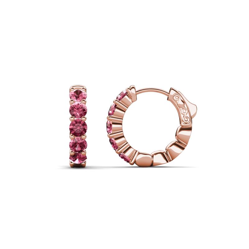 Anika 0.80 ctw Pink Tourmaline (3.00 mm) Huggie Earrings 