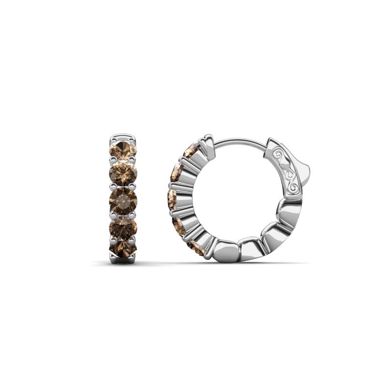Anika 1.00 ctw Smoky Quartz (3.00 mm) Huggie Earrings 