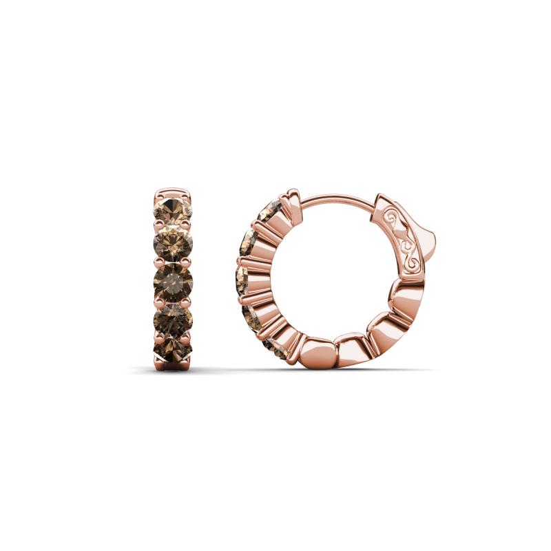 Anika 1.00 ctw Smoky Quartz (3.00 mm) Huggie Earrings 