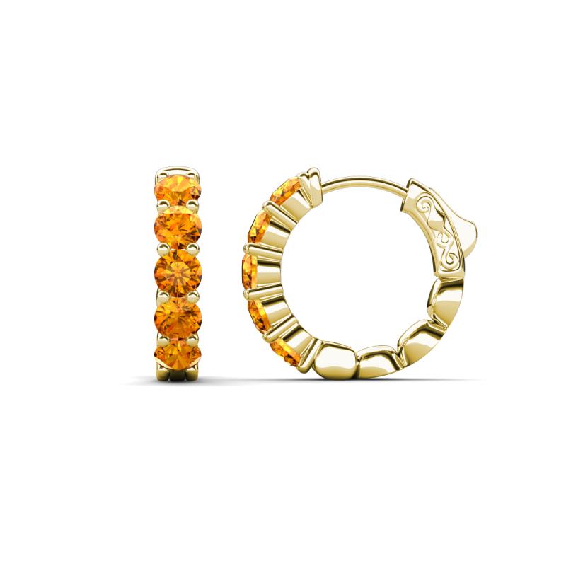 Anika 1.50 ctw Citrine (3.50 mm) Huggie Earrings 