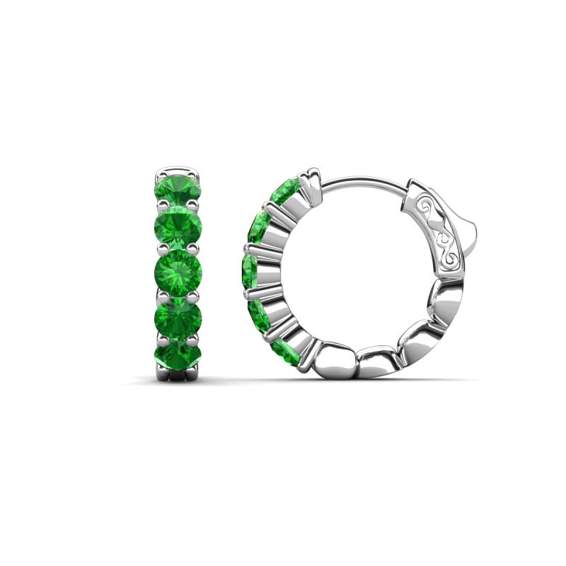 Anika 1.79 ctw Green Garnet (3.50 mm) Huggie Earrings 