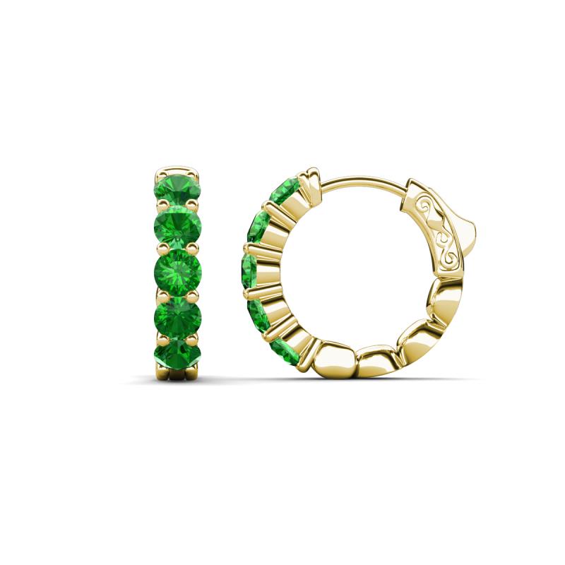 Anika 1.79 ctw Green Garnet (3.50 mm) Huggie Earrings 