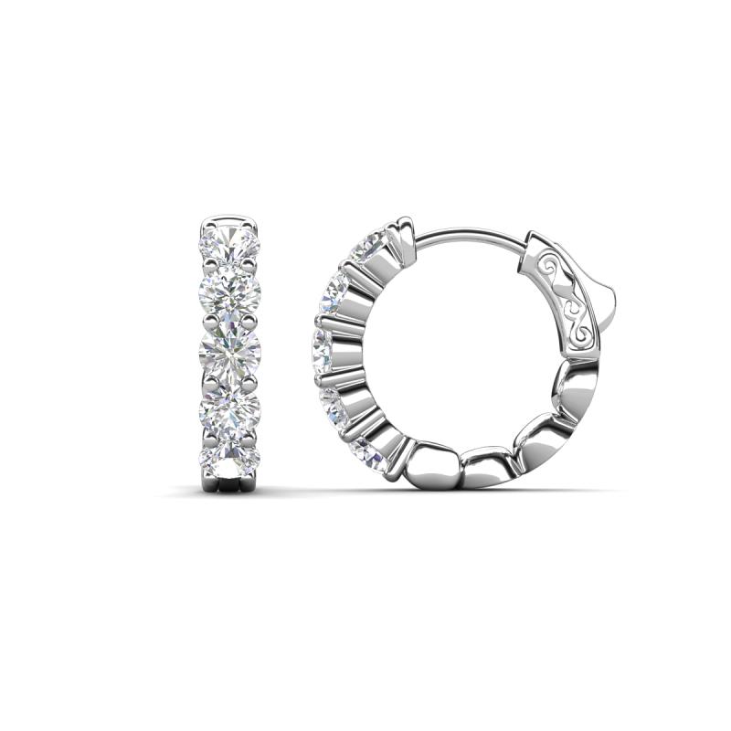 Anika 1.40 ctw Moissanite (3.50 mm) Huggie Earrings 