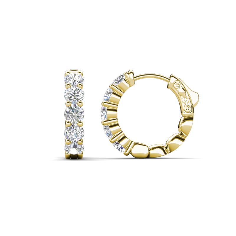 Anika 1.40 ctw Moissanite (3.50 mm) Huggie Earrings 