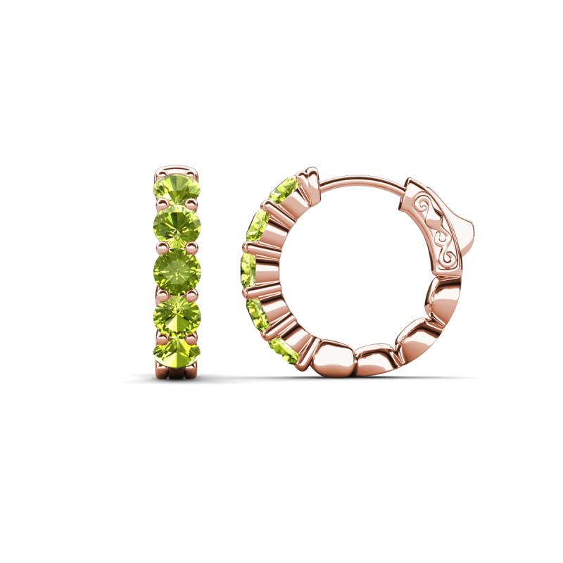 Anika 1.79 ctw Peridot (3.50 mm) Huggie Earrings 