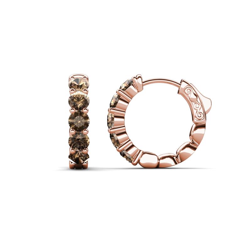 Anika 1.60 ctw Smoky Quartz (3.50 mm) Huggie Earrings 