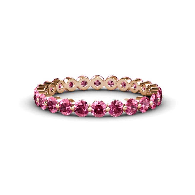 Valerie 3.00 mm Pink Tourmaline Eternity Band 