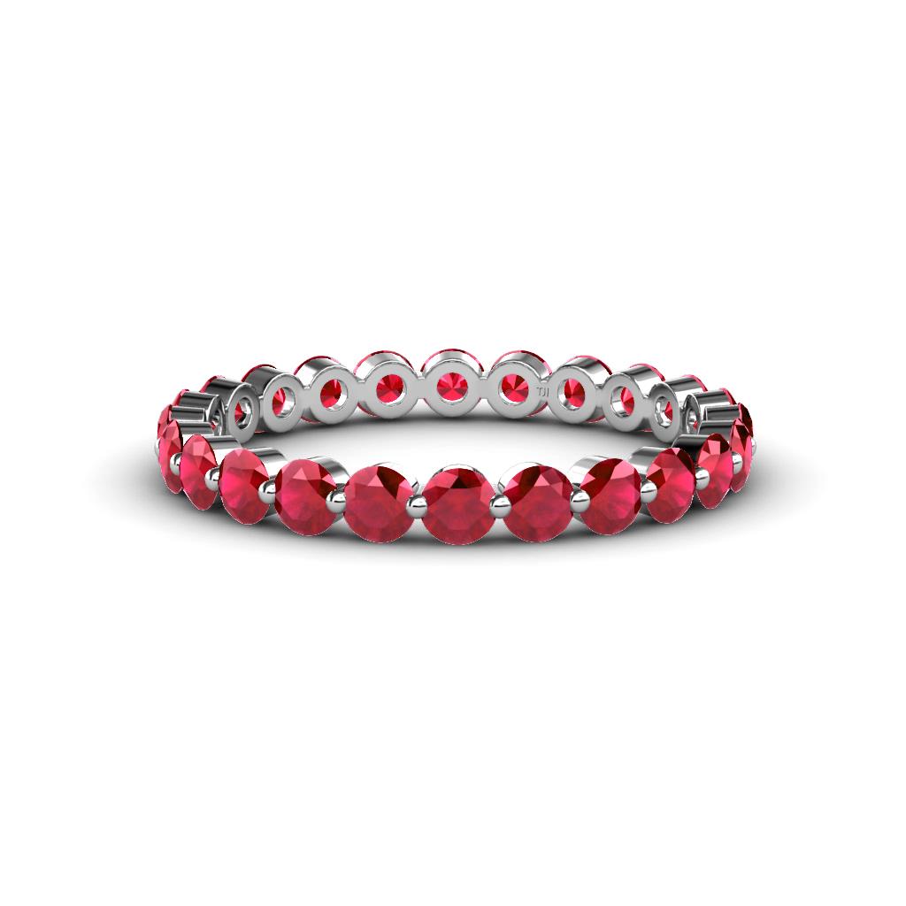 Valerie 3.00 mm Ruby Eternity Band 