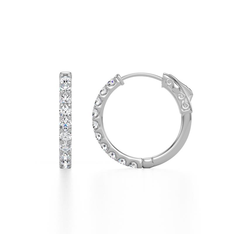 Akira 0.70 ctw Lab Grown Diamonds (2.00 mm) Hoop Earrings 