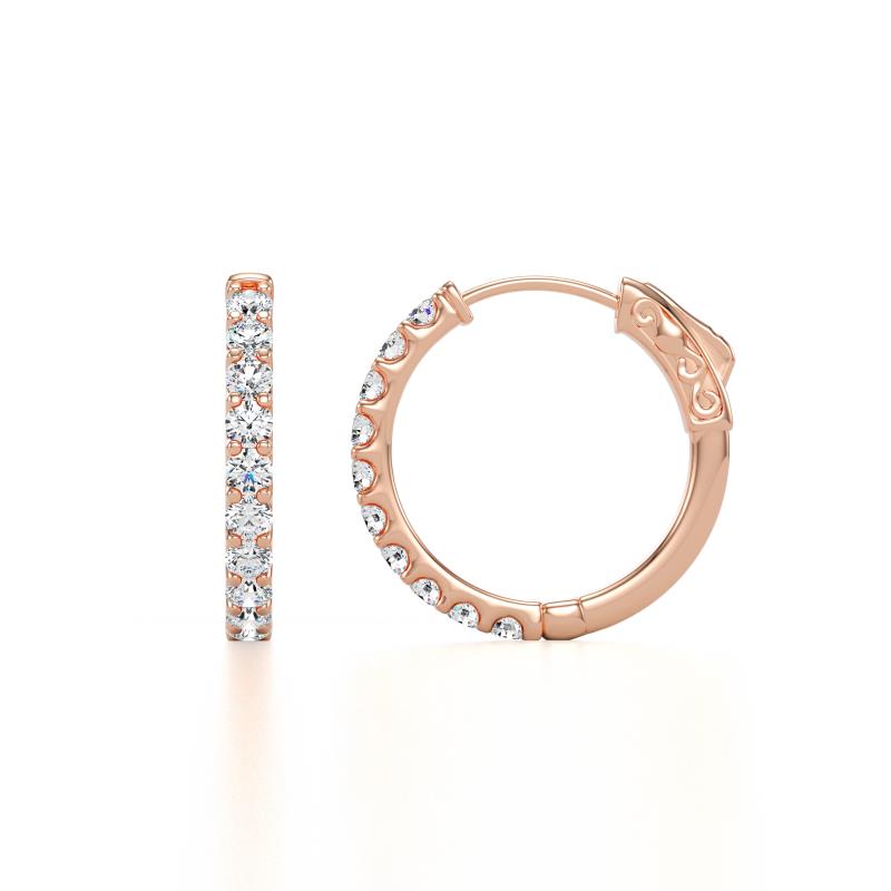 Akira 0.70 ctw Lab Grown Diamonds (2.00 mm) Hoop Earrings 