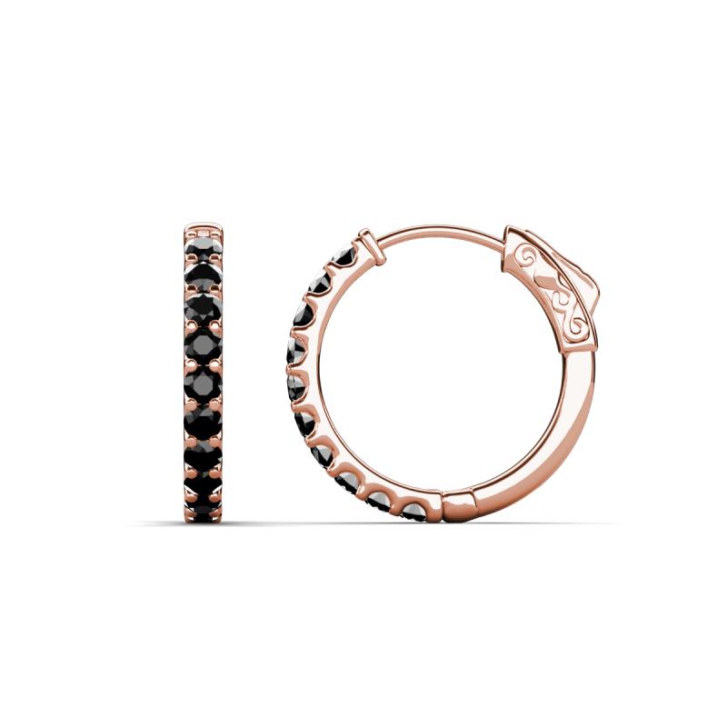 Akira 0.63 ctw Black Diamond (2.00 mm) Hoop Earrings 
