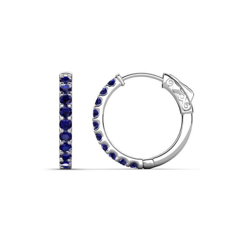 Akira 0.60 ctw Blue Sapphire (2.00 mm) Hoop Earrings 