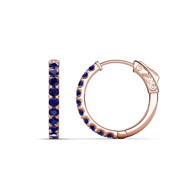 Akira 0.60 ctw Blue Sapphire (2.00 mm) Hoop Earrings 