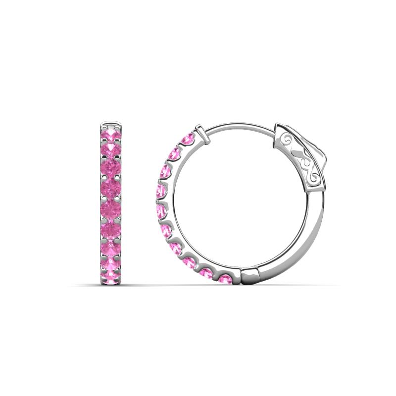 Akira 0.60 ctw Pink Sapphire (2.00 mm) Hoop Earrings 