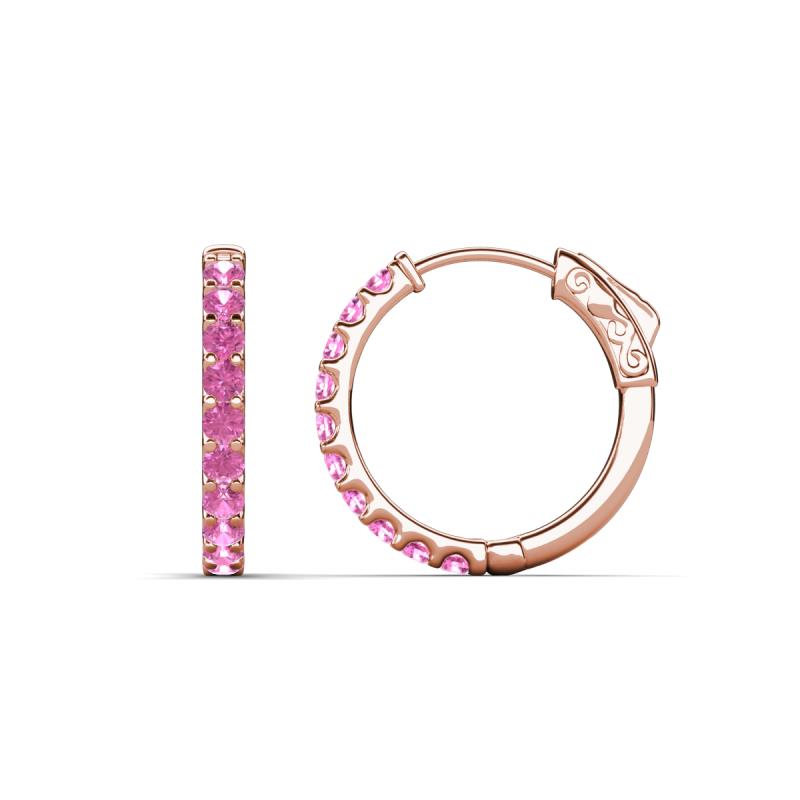 Akira 0.60 ctw Pink Sapphire (2.00 mm) Hoop Earrings 
