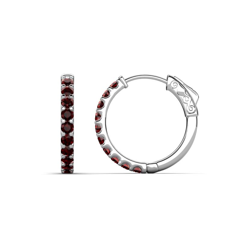 Akira 1.00 ctw Red Garnet (2.00 mm) Hoop Earrings 