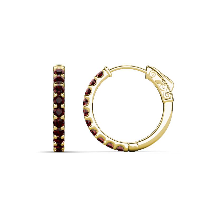 Akira 1.00 ctw Red Garnet (2.00 mm) Hoop Earrings 
