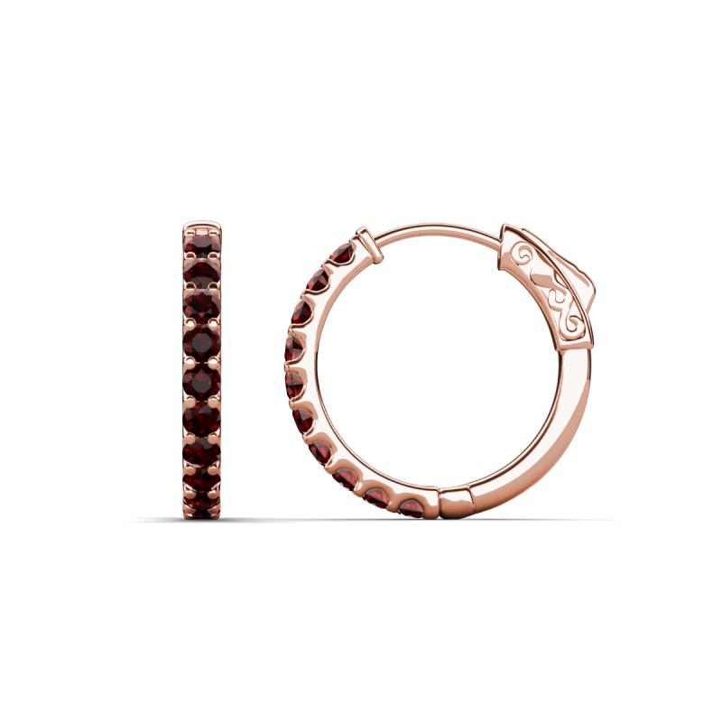 Akira 1.00 ctw Red Garnet (2.00 mm) Hoop Earrings 