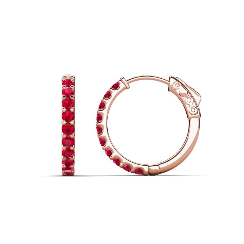 Akira 0.70 ctw Ruby (2.00 mm) Hoop Earrings 