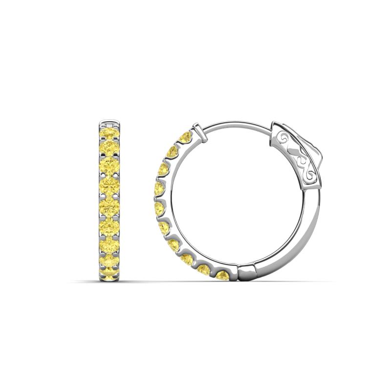 Akira 0.60 ctw Yellow Sapphire (2.00 mm) Hoop Earrings 