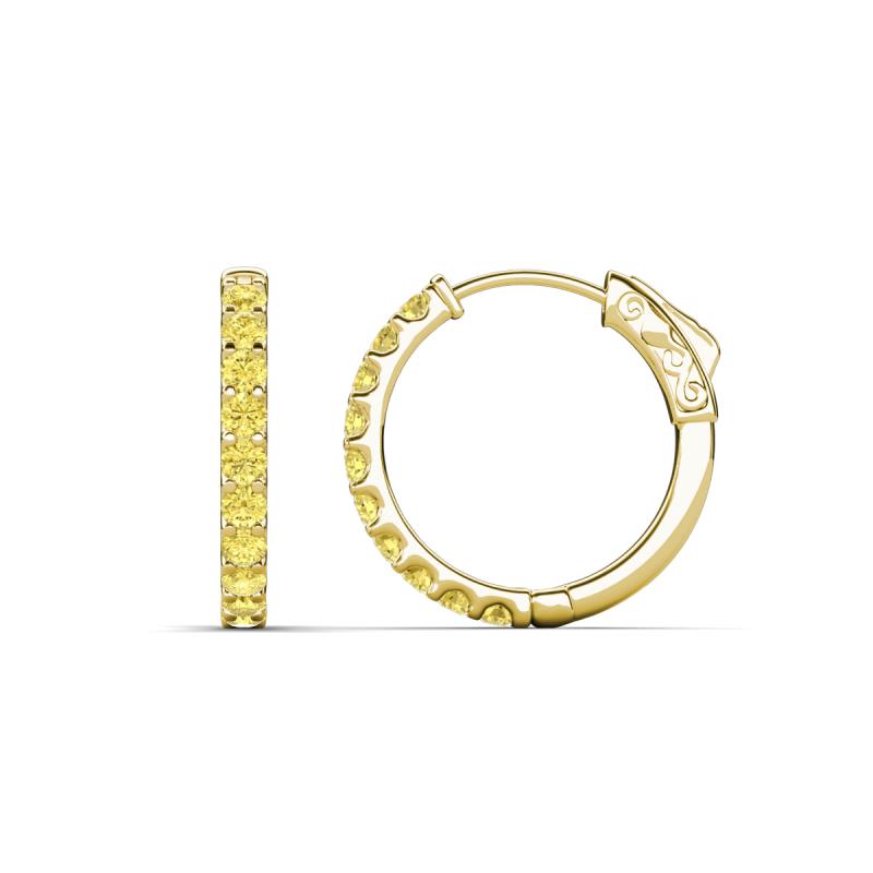 Akira 0.60 ctw Yellow Sapphire (2.00 mm) Hoop Earrings 