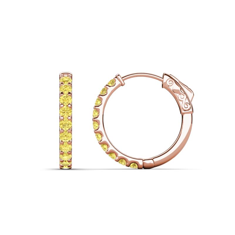 Akira 0.60 ctw Yellow Sapphire (2.00 mm) Hoop Earrings 