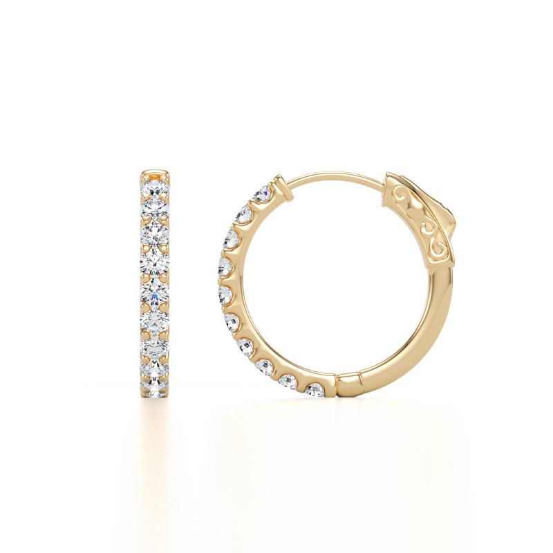 Akira 0.70 ctw Natural Diamonds (2.00 mm) Hoop Earrings 