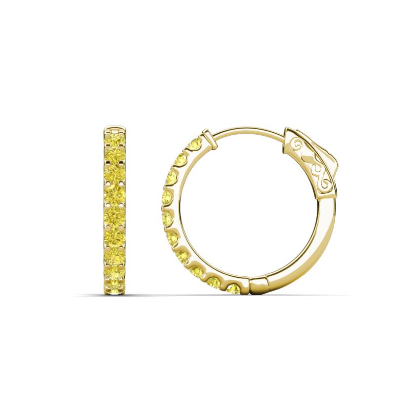Akira 0.60 ctw Yellow Diamond (2.00 mm) Hoop Earrings 
