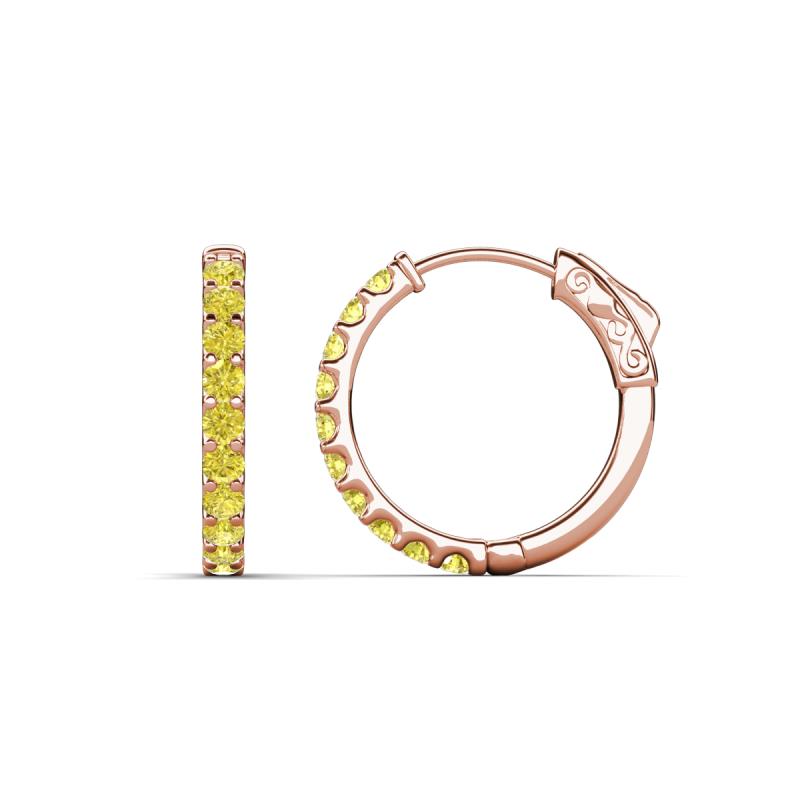 Akira 0.60 ctw Yellow Diamond (2.00 mm) Hoop Earrings 