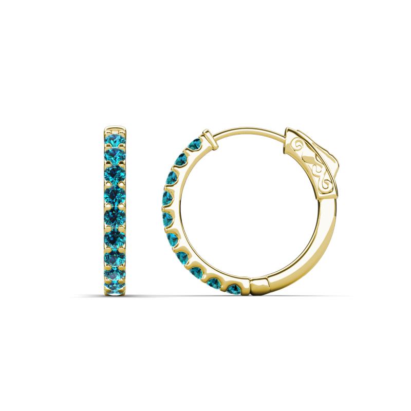 Akira 0.60 ctw Blue Diamond (2.00 mm) Hoop Earrings 