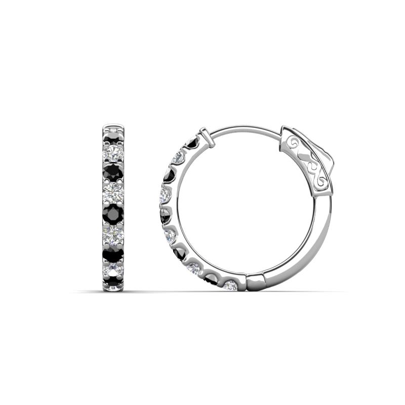 Akira 0.62 ctw Black Diamonds and Lab Grown Diamonds (2.00 mm) Huggie Earrings 