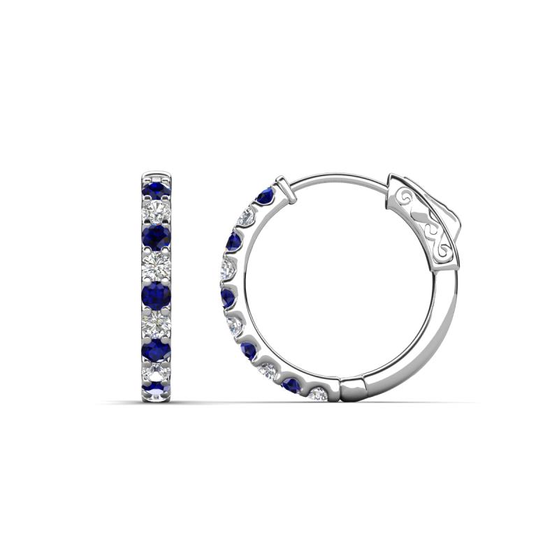 Akira 0.60 ctw Blue Sapphire and Lab Grown Diamonds (2.00 mm) Huggie Earrings 