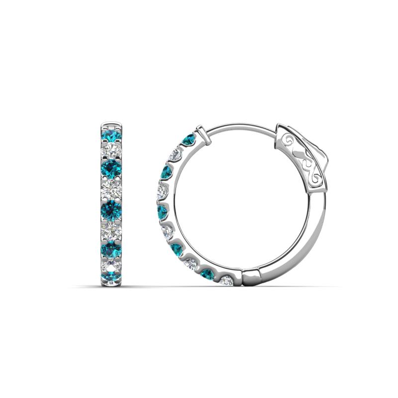 Akira 0.60 ctw Natural Blue Diamonds and Lab Grown Diamonds (2.00 mm) Huggie Earrings 