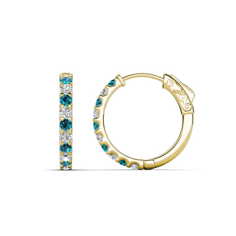 Akira 0.60 ctw Natural Blue Diamonds and Lab Grown Diamonds (2.00 mm) Huggie Earrings 