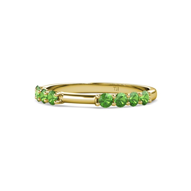 Alicia 0.59 ctw Green Garnet Wedding Band 